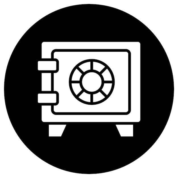 セーフボックスのベクトルアイコンデザインイラスト
