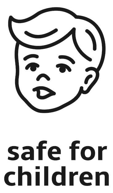 Safe for children icon Eco natural product logo