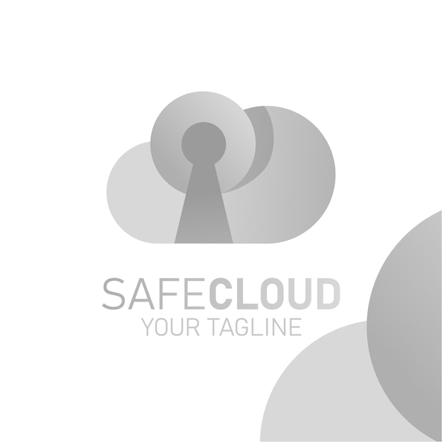 Safe cloud modern gradient icon