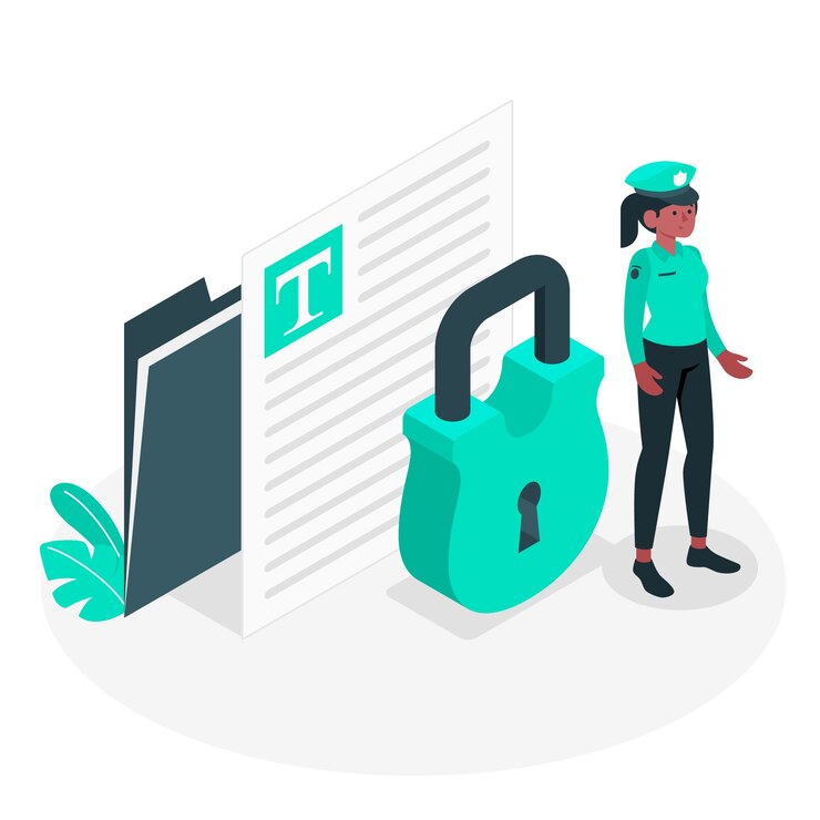 Vector safe concept illustration