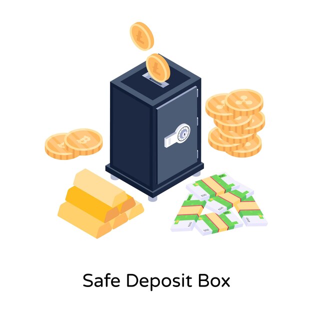 Safe deposit box a well designed 3d  illustration