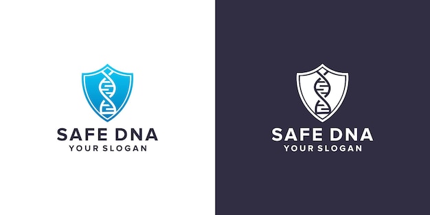 Шаблон дизайна логотипа safe dna