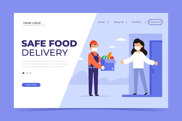 Safe food delivery landing page