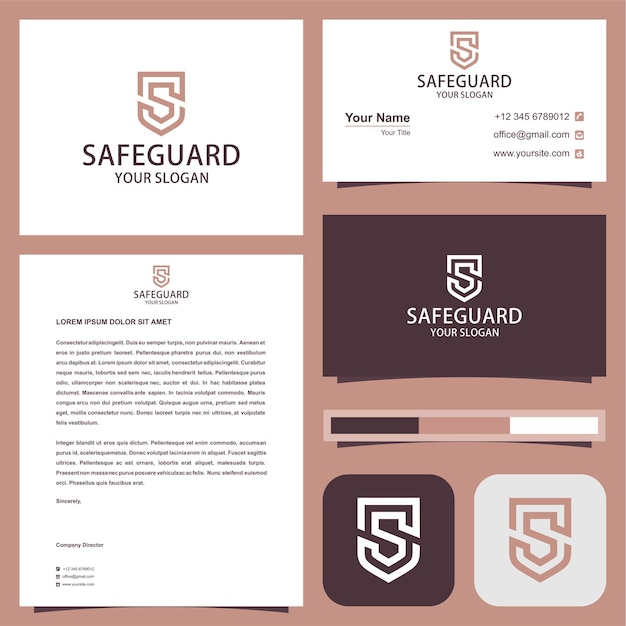 safe guard-logo in s-schildconcept met visitekaartje