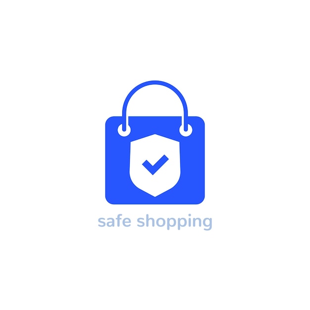 Vector safe shopping vector logo for store