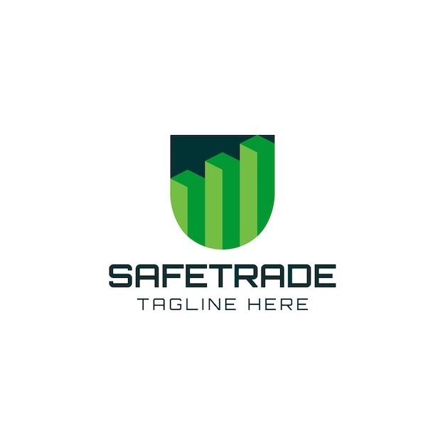 Safe trade logo template vector