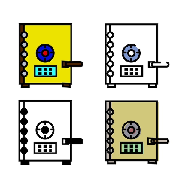 금고 벡터 유형 아이콘