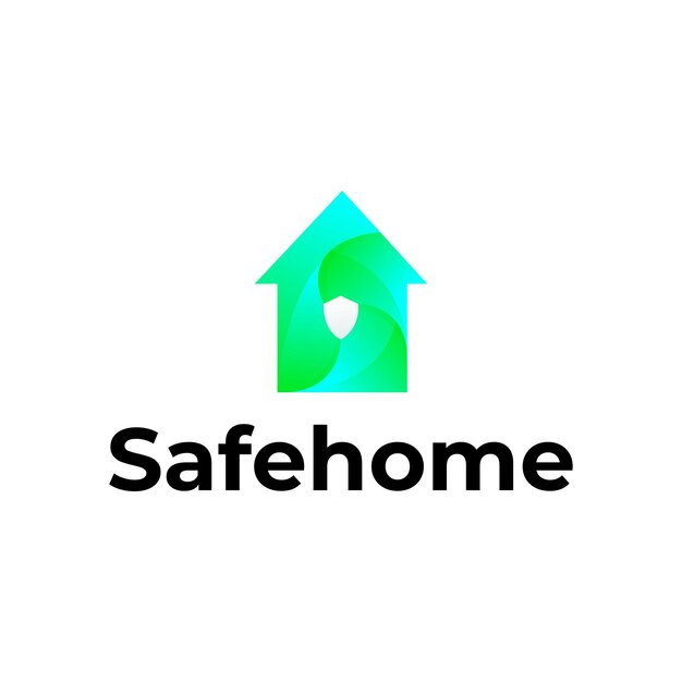 Vector safehome modern safety logo design