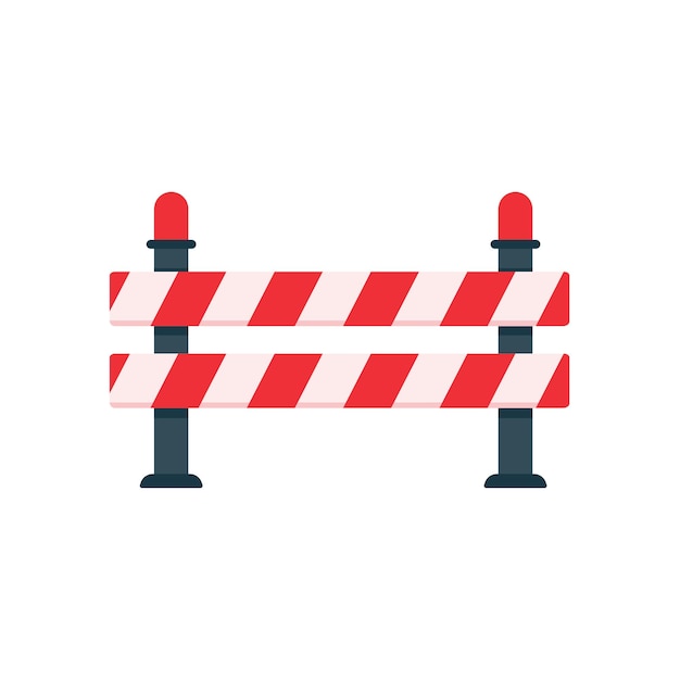 Vector safety barriers road repair lines construction warning signs