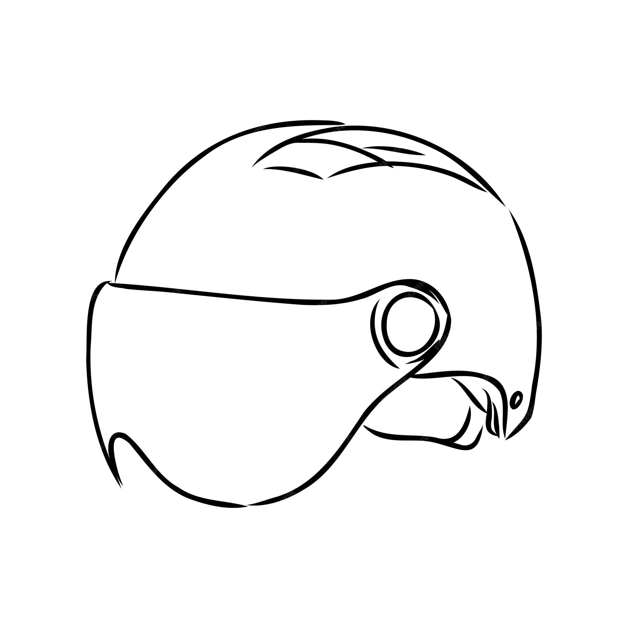 Bike Helmet Drawing