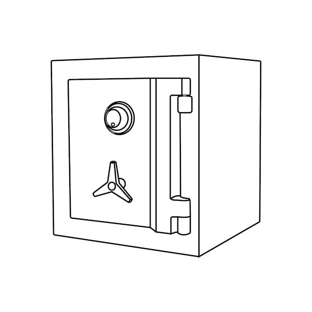 safety box for cash and documents icon
