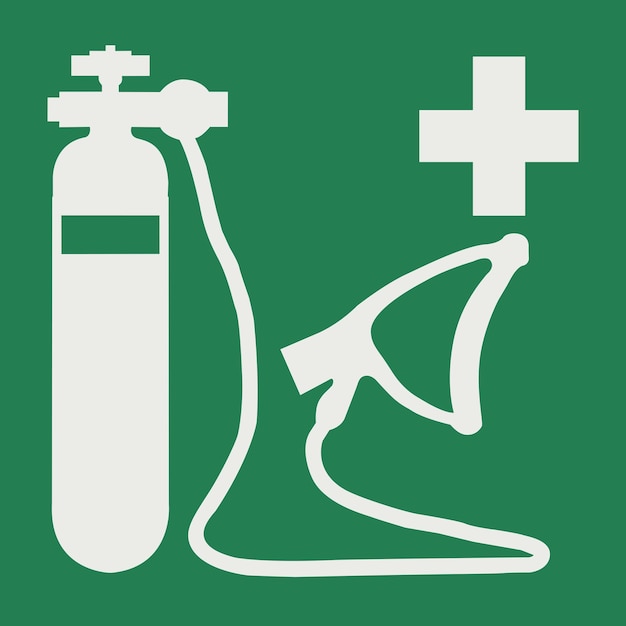 SAFETY CONDITION SIGN PICTOGRAM OXYGEN RESUSCITATOR ISO 7010 E028