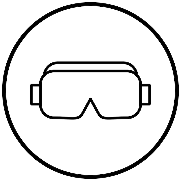 Safety Glasses Icon Style