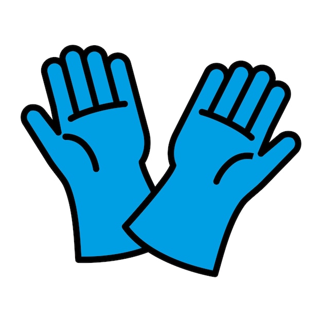 Safety gloves icon vector on trendy design