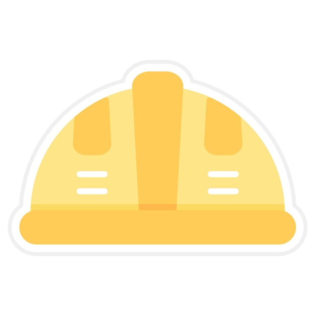 Векторное изображение значка шлема безопасности может быть использовано для строительных инструментов