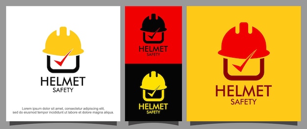 Modello di progettazione del logo del casco di sicurezza