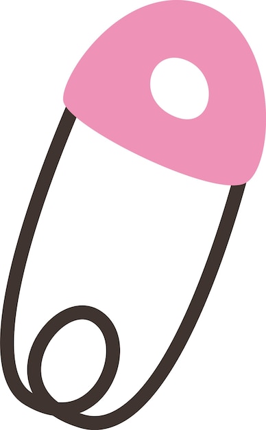 安全ピンを手で描いた