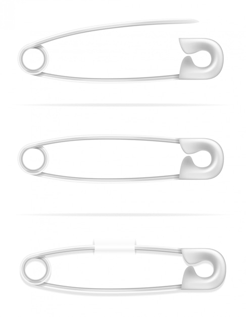 Vector safety pin vector illustration