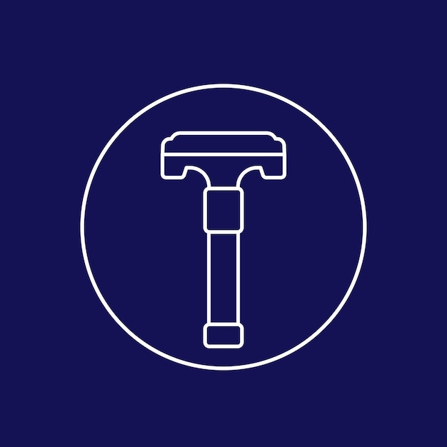 Safety razor vector line icon