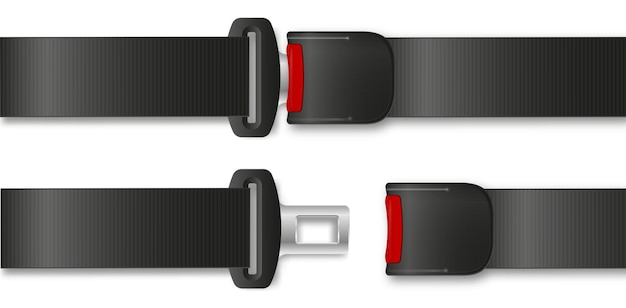 안전 시트 벨트 개방 및 폐쇄 안전 벨트 아트 디자인 로드 스트랩 추상 개념 자동차 비행기 드라이버