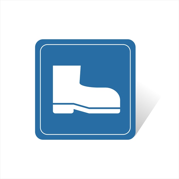 safety shoe sign vector