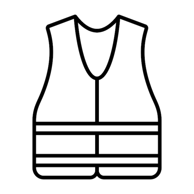 Safety vest icon on white background