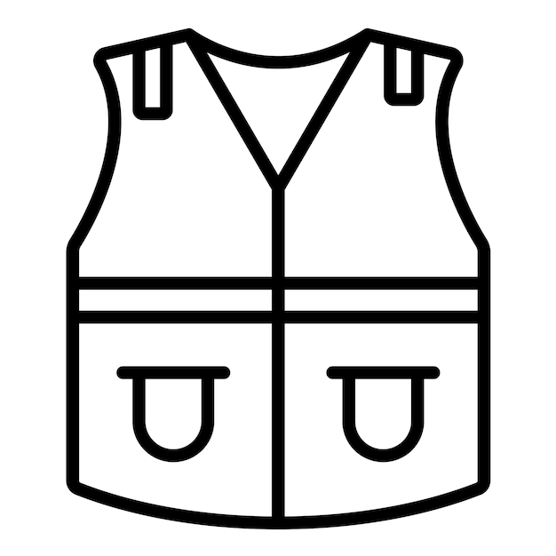 Safety Vest Vector Illustration Style