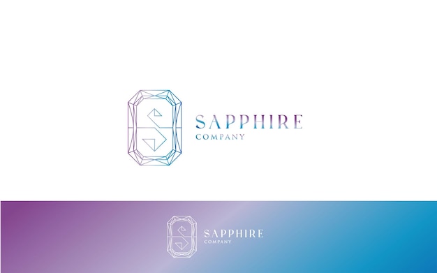 saffier luxe en moderne logovector