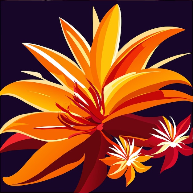 Vettore illustrazione vettoriale grafica di fiori di zafferano