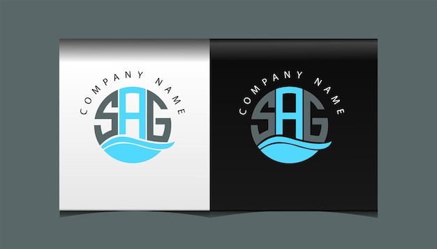 SAG initial modern logo design vector icon template