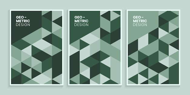 Sage green cover design with geometric style