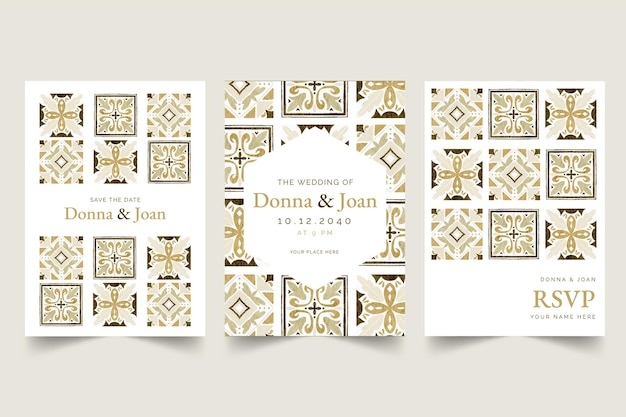 Vector sage green moroccan geometric tile design in watercolor style