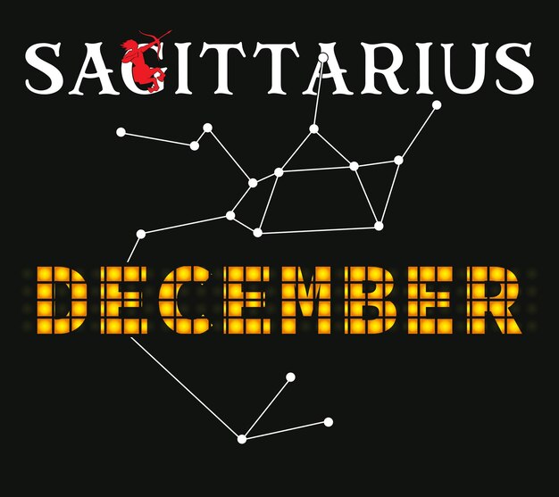 Vector sagittarius december shirt zodiac sagittarius