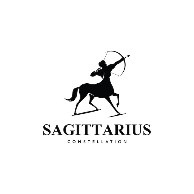 Sagittarius logo black simple bold