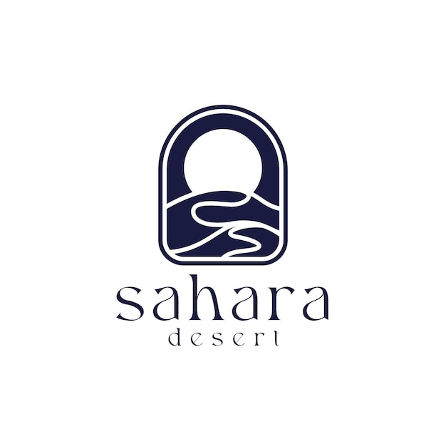 Sahara desert moon light logo