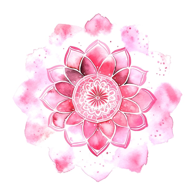 Sahasrara chakra mandala aquarel vector illustratie geïsoleerd