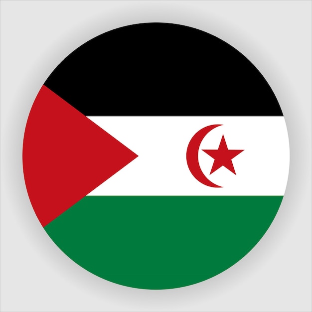 Sahrawi Arab Democratic Republic Flat Rounded Flag Icon