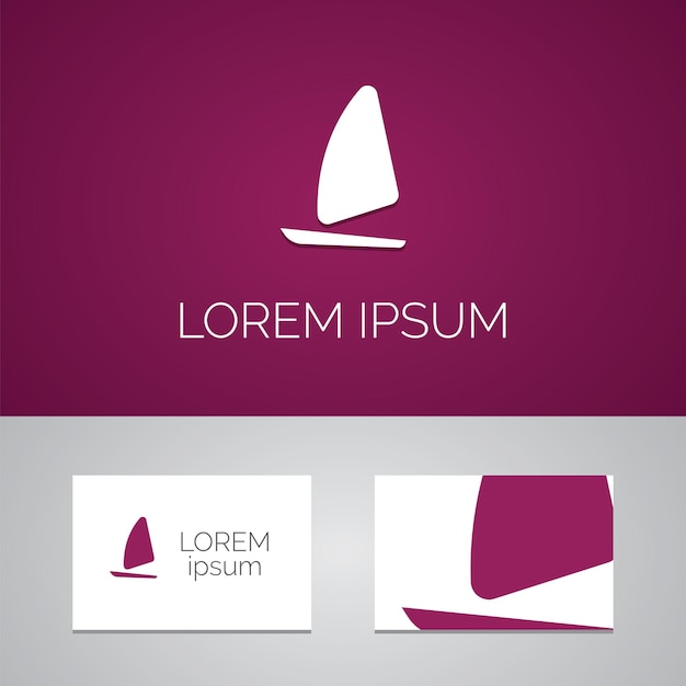 Sail boat logo template icon