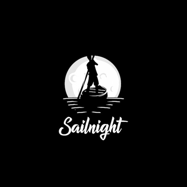 Sail boat night logo