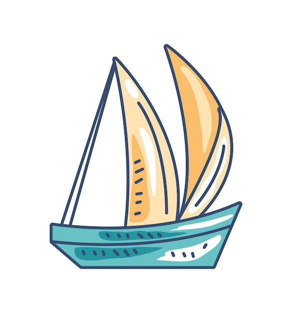 sailboat nautical icon isolated design