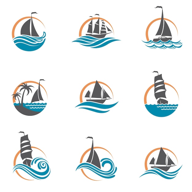 sailboat and yacht icons