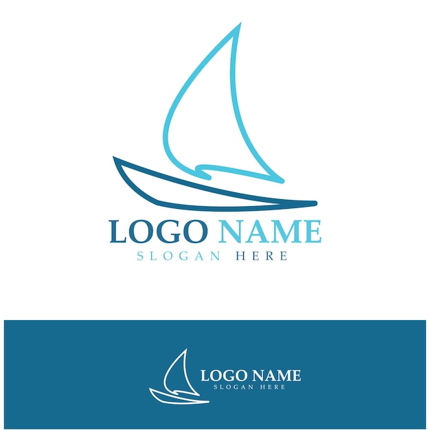 Sailing boat Daily cruises sea travel vector logoicon