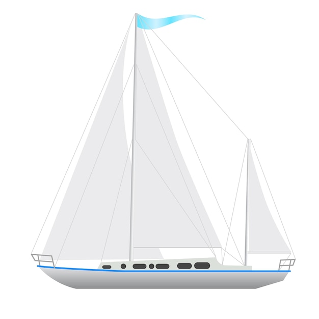 Sailing boat floating