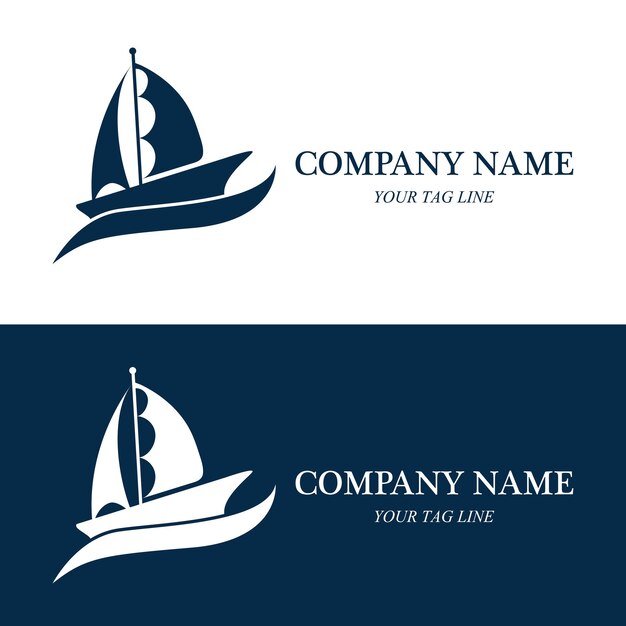 Sailing boat logo and symbol vector