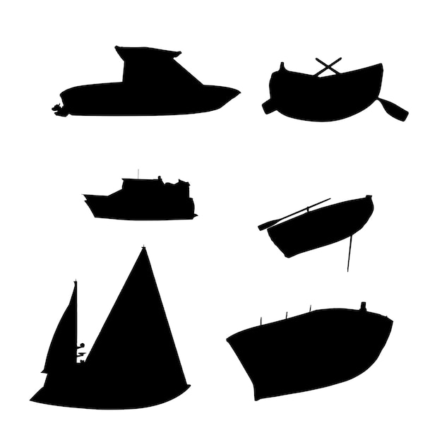 Sailing boat sailboat symbol logo and sailboats silhouettes