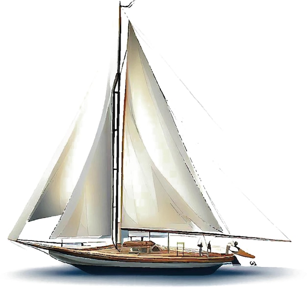 帆船船ベクトル アート イラスト画像壁紙