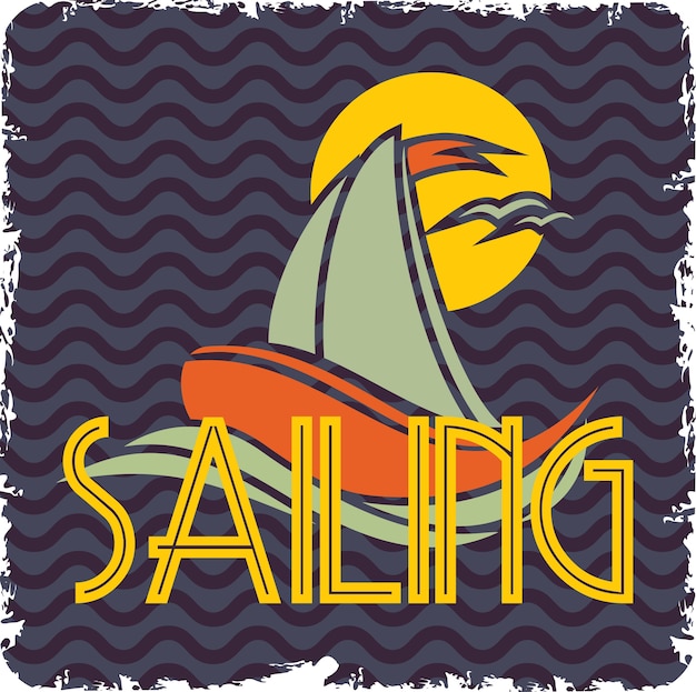 Sailing Boat vector icon