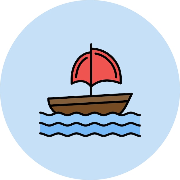 Sailing Flat Illustration