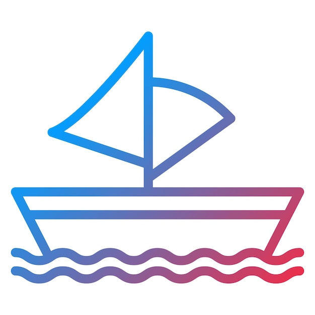 Vector sailing icon vector image can be used for adventure