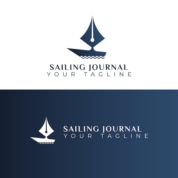 Sailing Journal Logo Vector Illustration